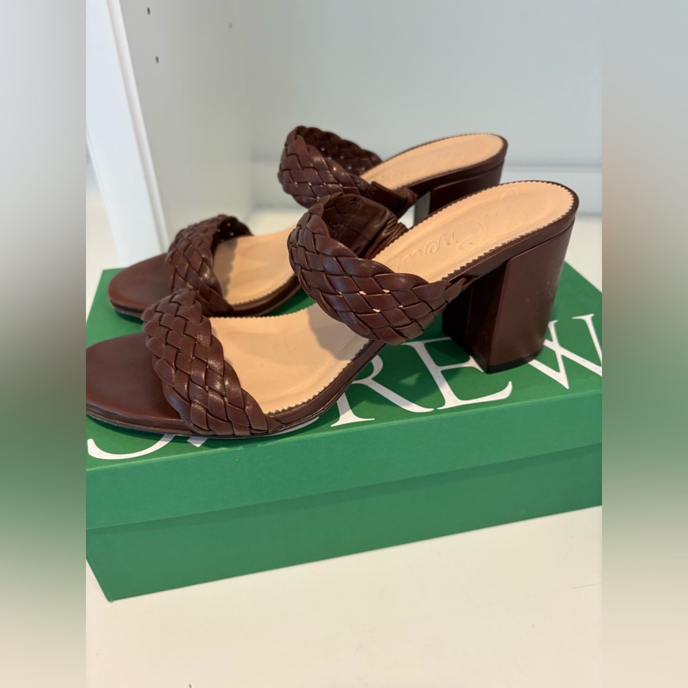 JCrew Braided Leather Lucie Heel